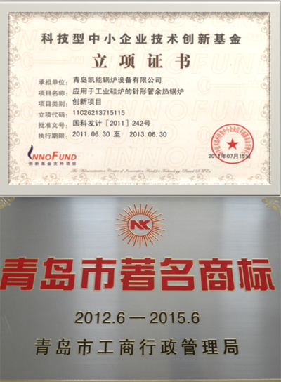青島市著名商標、科技型中小企業(yè)技術創(chuàng)新立項基金