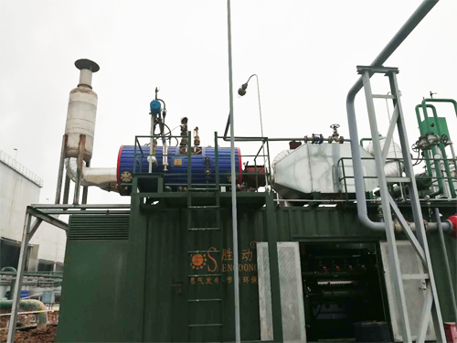 600KW發(fā)電機組余熱鍋爐項目現場