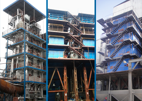 礦熱爐余熱發(fā)電鍋爐項目現場